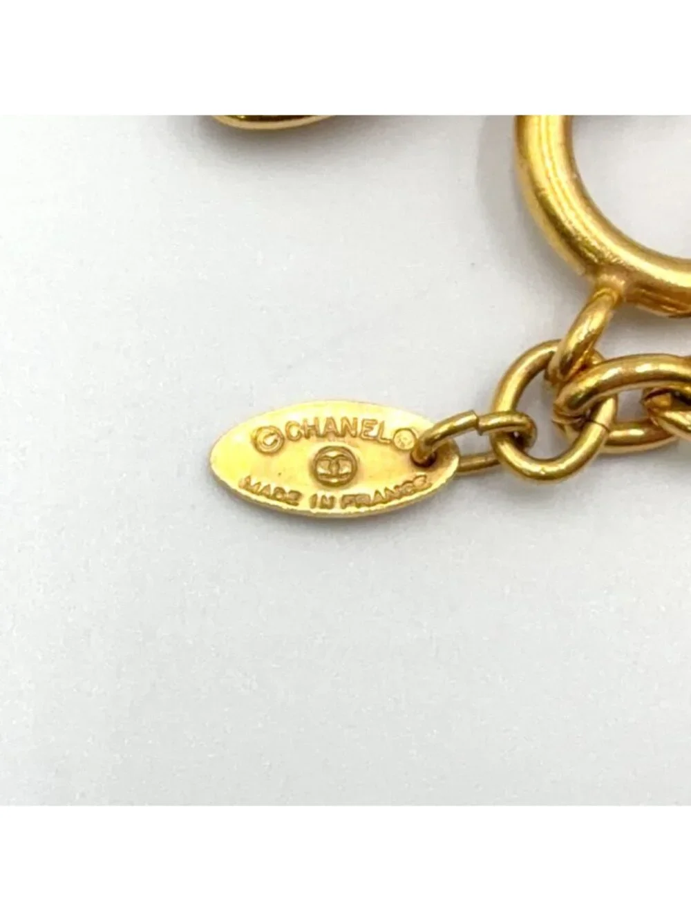 Chanel Quilted CC Logo Gold Plated Necklace